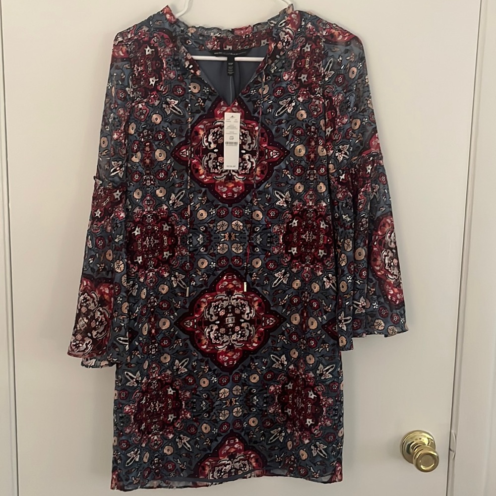 Boho Bell Sleeve White House Black Market Dress